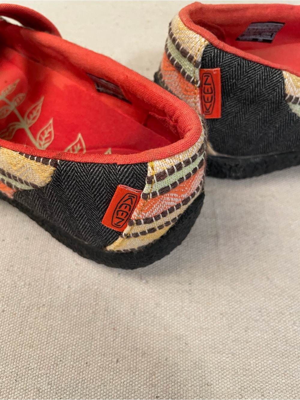 Keen Women’s Mary Jane Canvas Shoes, Colors of Orange, Gray, Green and Yellow - Picture 14 of 15